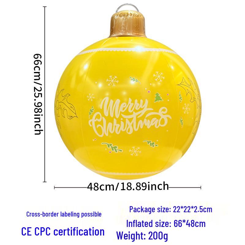 Inflatable Outdoor Christmas Ball Lantern for Courtyard Decoration