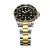 Men's Green Submariner Quartz Sport Watch, Steel Band, Date Feature, Luminous, Waterproof, Student, Rotating Bezel.