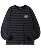 ANOTHER ARCHIVE Multi-Stripe Logo Long Sleeve_White Black