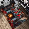 Christmas fireplace Crystal Velvet chair mat Area Rug - Non-Slip, Floor Mat, Office Desk Chair Rugs, Bedroom Decor.Christmas Gift-1106126