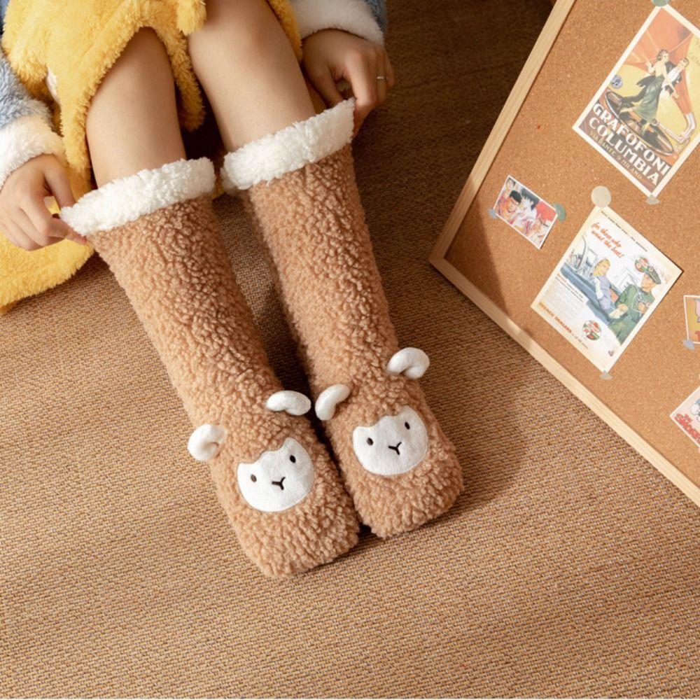 Winter Cartoon Floor Socks Non-slip Cotton Socks Cute Sock Slippers Men