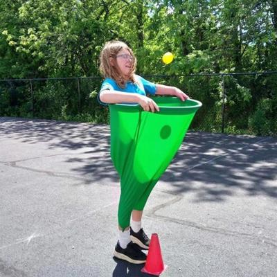 Granny Pants Outdoor Game Inflatable Ball Relay Set with Giant Stretchy Pants Family Fun Outdoor Game for Backyard Parties Reunions And Team Building