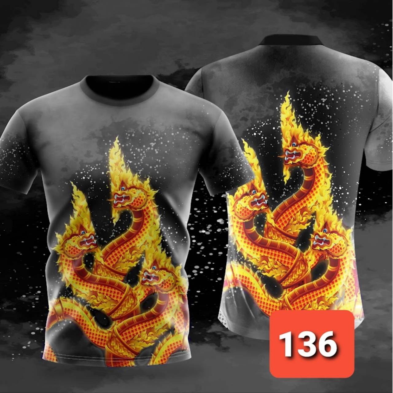 Футболка Мужчины Женщины Унисекс Птица Орел Змея Дракон Гигантский Демон Злой Тигр Петух — фото 9