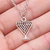 25 Stile Je Menora Davidstern Hexagram Anhänger Halskette Choker Charme Fabrikpreis Schmuck