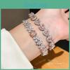 Jewelry Heart Shape Zircon Double Layer Adjustable Bracelet For Women