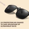 Non-polarized Foldable Clip On Sunglasses Fashion Lightweight Folding Square Sunglasses Clips