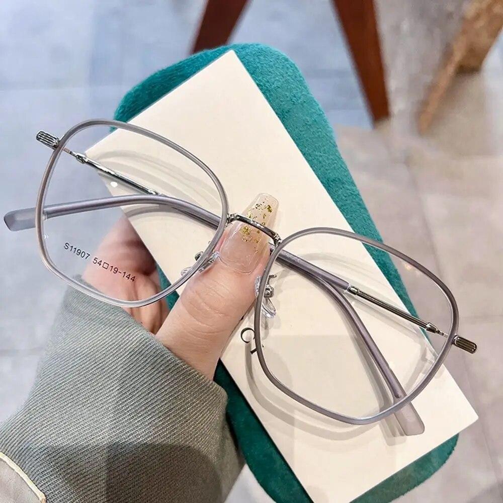 Ultra Light Big Square Frame Anti-Blue Light Glasses Women Men Optical Frame Eye Protection Eyeglasses Office Computer Goggles