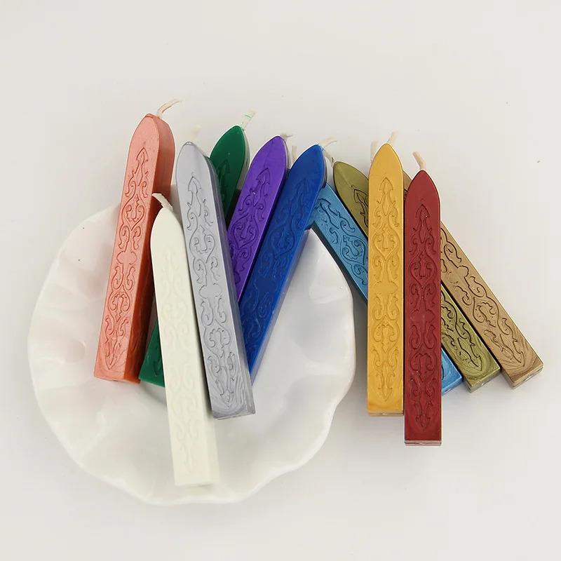 Vintage Manuscript Sealing Wax Stick Dedicated Seal Wax Stripe Wedding Invitation Beeswax Sealing Wax For Postage Letter