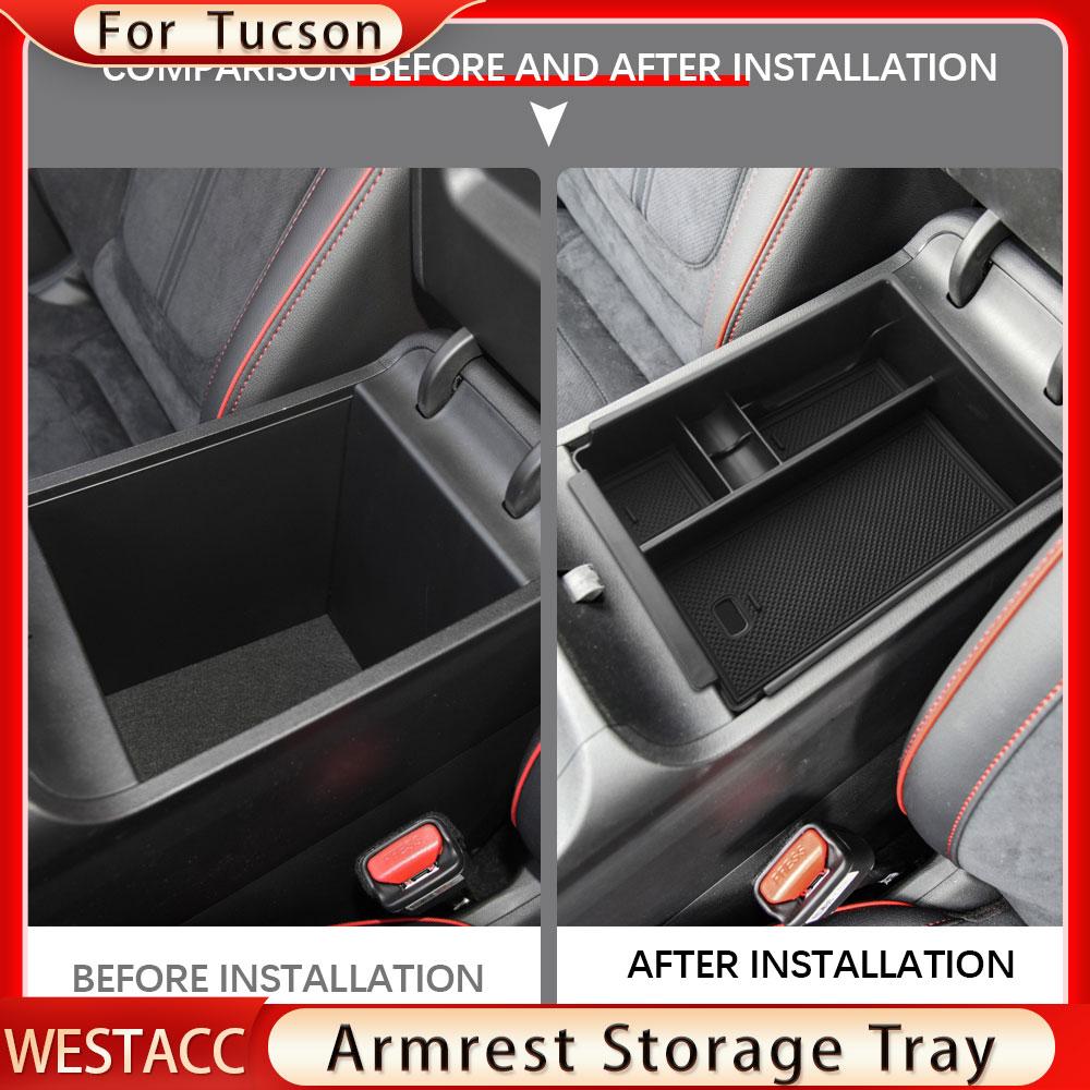 Auto Center Console Armlehne Box Lagerung Tray Fall für Hyundai Tucson NX4 2022 Organzier Tasche Verstauen Innen