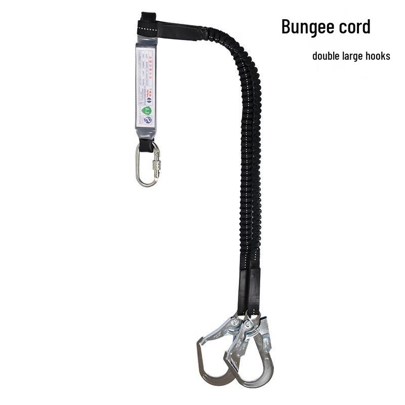 Fall Protection Safety Lanyard with Double Hooks One Size