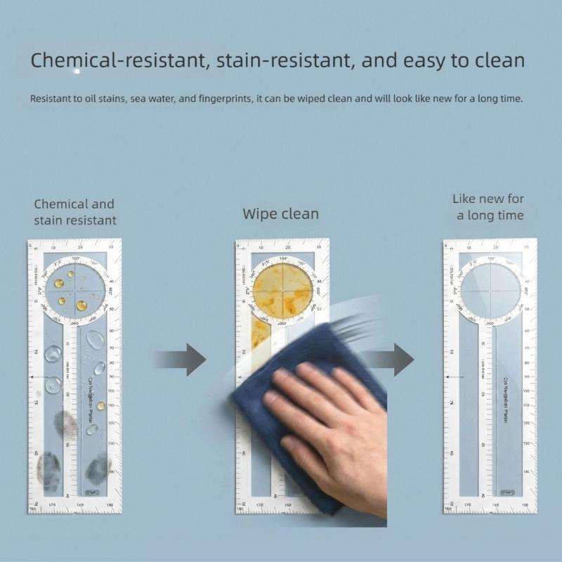 Portable Plotting Scale for Navigation Drawing in Flight and Marine Training with Electronic Backup Ideal for Professional and Students