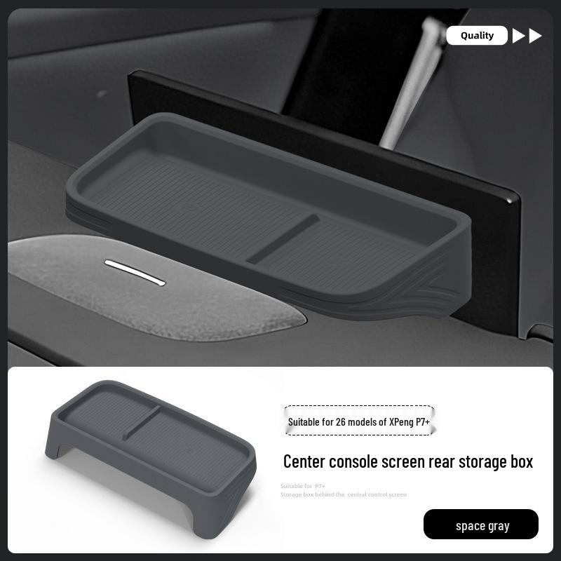 

Compatible with 26 Xiaopeng P7+ Models: Rear Center Console Screen Storage Box Organizer Accessories