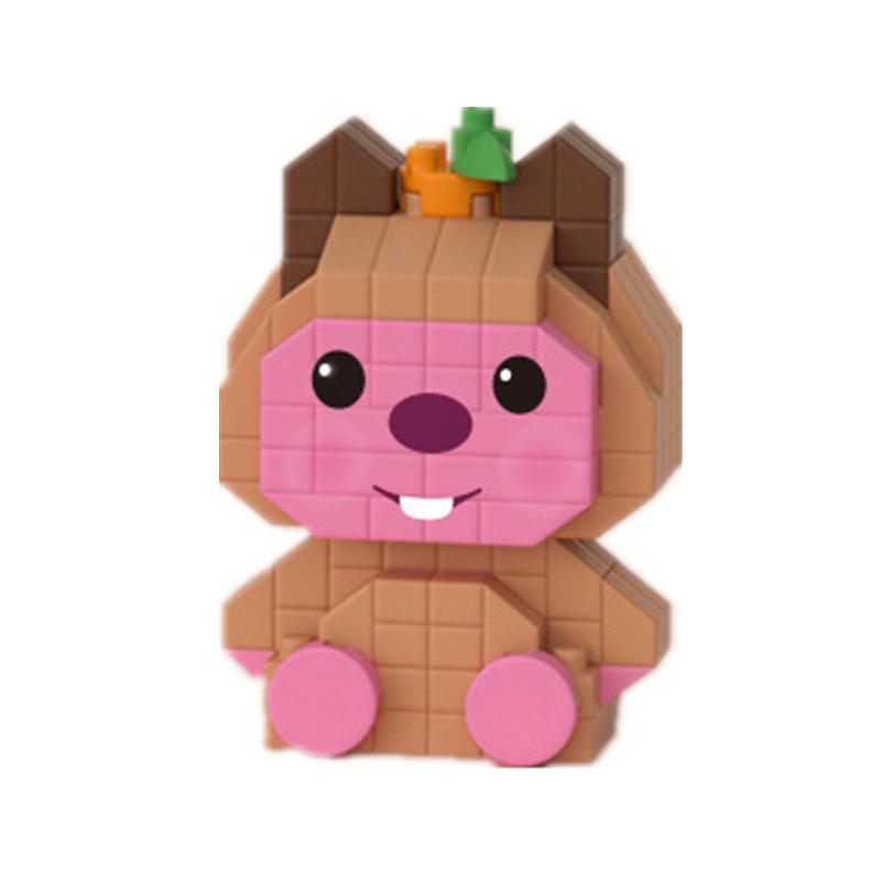 Non-Toxic Miniature Small Particle Assembled Building Blocks Educational Toy Little Beaver Cartoon Animation Children'S Ornament Gift