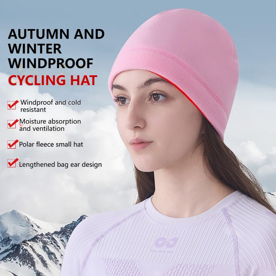 1Pcs Fleece Winter Cap Windproof Warm Ear Protection Unisex for Outdoor Sports Cycling Running Hiking Men Women