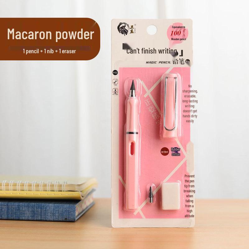 Eternal Pencil: No-Sharpen, Erasable, Break-Resistant Lead, Inkless, Ideal for Sketching & Correcting Writing Posture (Student Set)