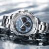 Business Watches For Men Chronograph Waterproof Wristwatch Quartz Multifunctional Stainless Steel Watch Gift