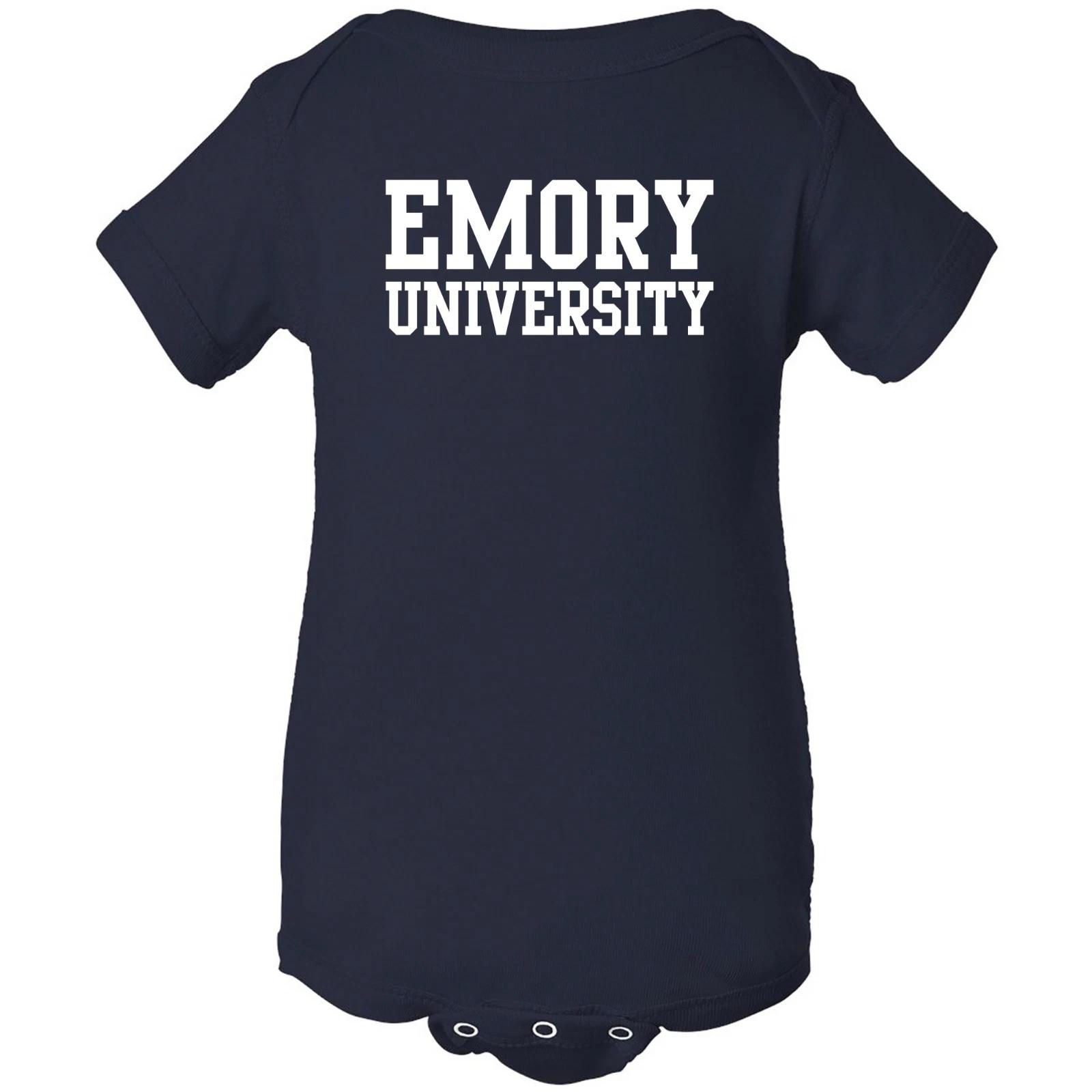 Emory Eagles Basic Block Unisex Creeper - Navy 4XL