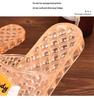 Women's Non-Slip Crystal Clear Mid-Heel Slippers - Comfortable & Foot-Friendly for Bathing & Home Use