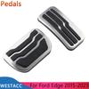 Nerezové pedály Car AT pro Ford Edge 2015 2016 2017 2018 2022 2023 Krycí destička pedálu plynové brzdy