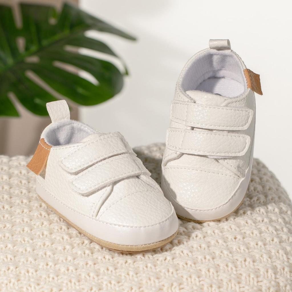New Spring/Autumn Non-Slip Toddler Shoes, 0-1 Year, Rubber Sole, Double Velcro, PU Surface