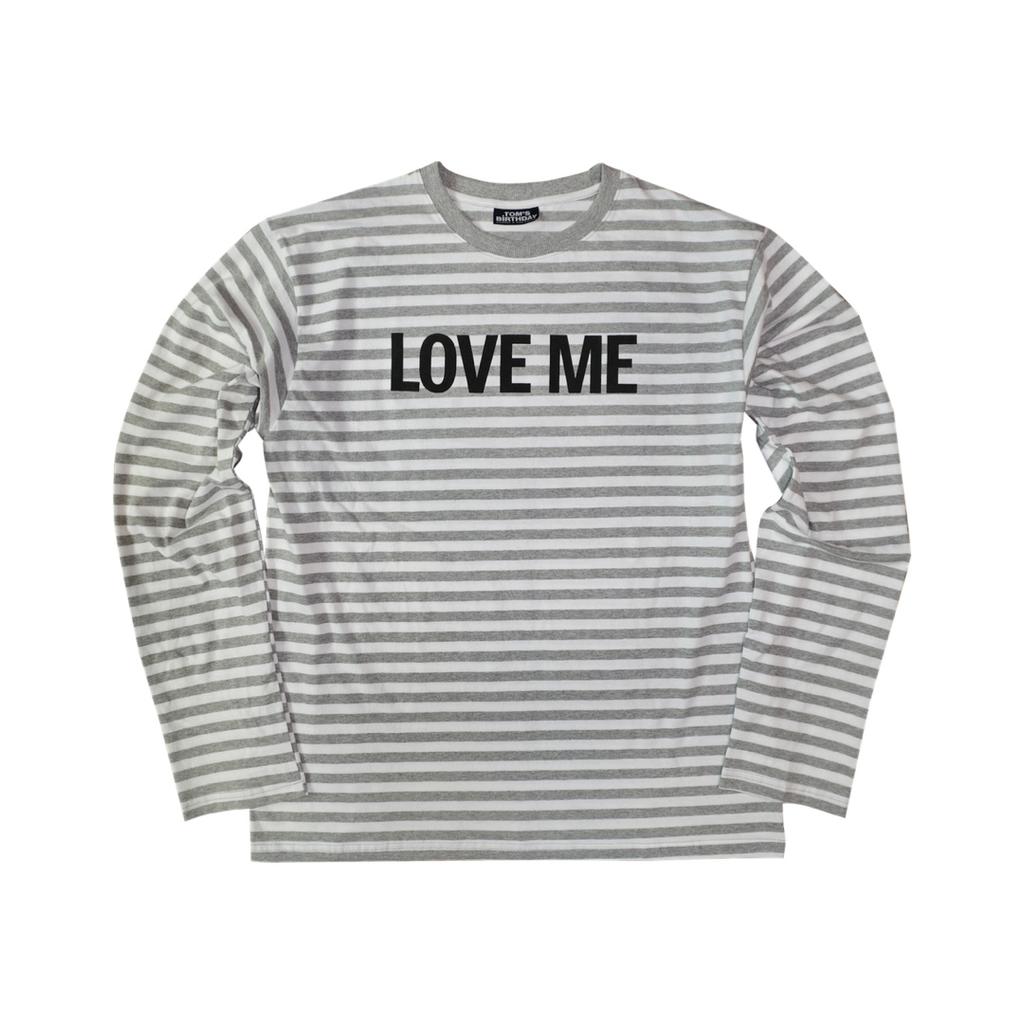 Tomseubeolseudei Love Me Stripe Long T-Shirts Gray