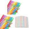 Plastic Drinking Straws 100pcs Colorful Bendable Beverage Party Supplies For Weddings And Events