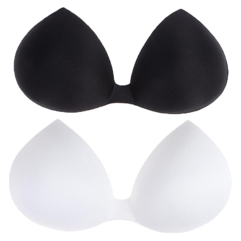 

Thick Chest Pad One Piece Sponge Palm Type Massage Gather Heart Bra Pad white