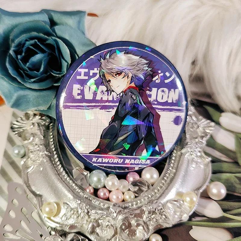 Anime NEON GENESIS EVANGELION EVA Ayanami Rei Asuka Figure Theme Tinplate Badge Brooch Model Toys Cosplay Props Birthday Gifts