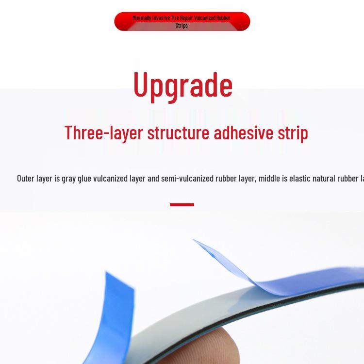 Electric Car & Motorcycle Tire Repair Set with Vacuum Strips - Quick, Minimal Invasive Fix