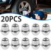 20Pcs Wheel Nuts For Ford Wheels M12x1.5 19mm Hex Wheel Nuts 60 Degree Taper Carbon Steel Plated Nuts Car Repair Tools