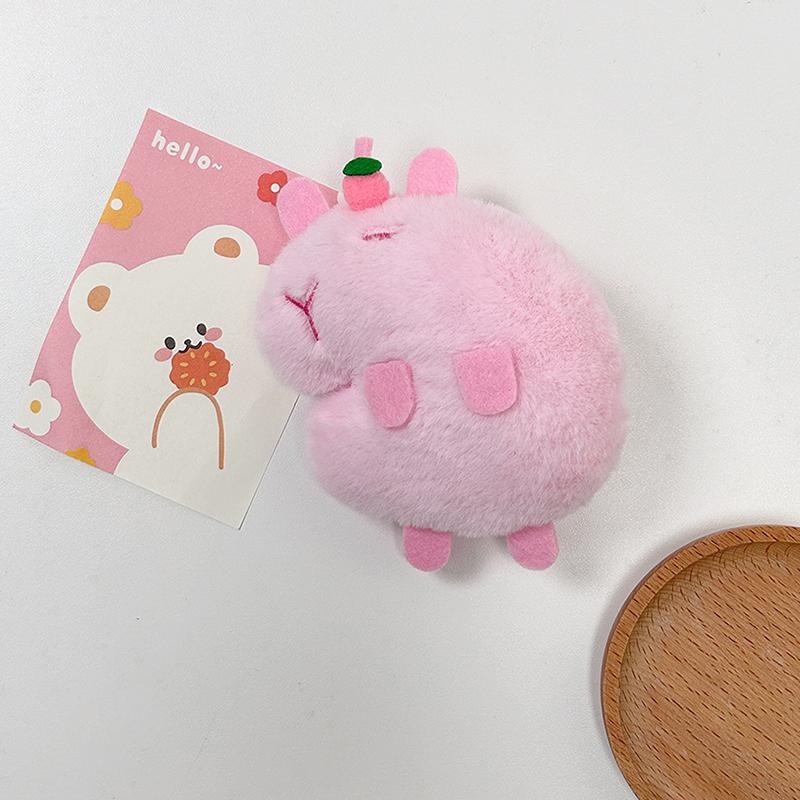 Cute Capybara Plush Dolls Pendant  Delicate Soft Stuffed Dolls Keychain Cartoon Backpack Decoration Accessories Gifts