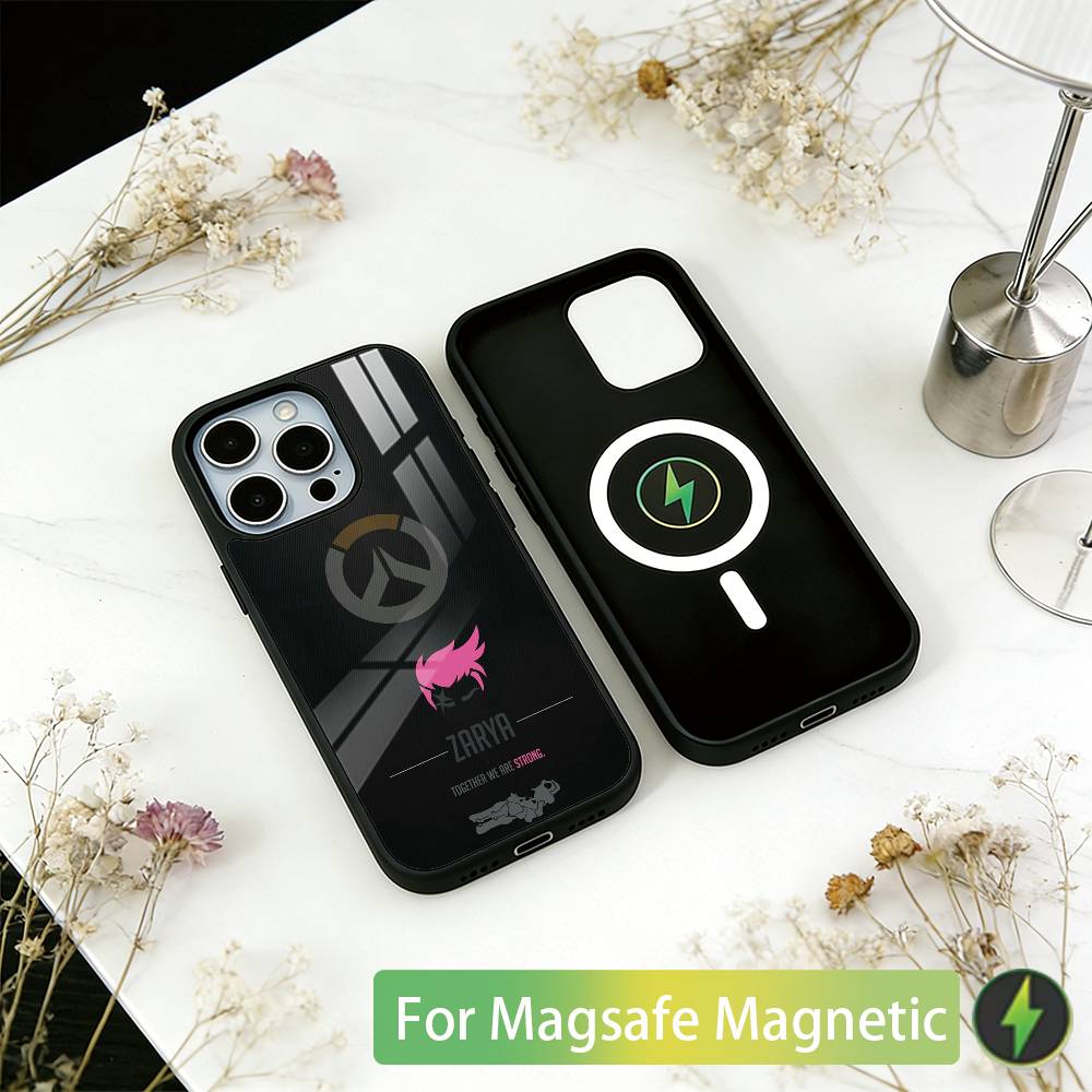 

G-Game O-Overwatch Phone Case For iPhone17,16,15,14,13,12,11 Plus,Pro Magnetic For Magsafe Wireless Charging iPhone17Pro