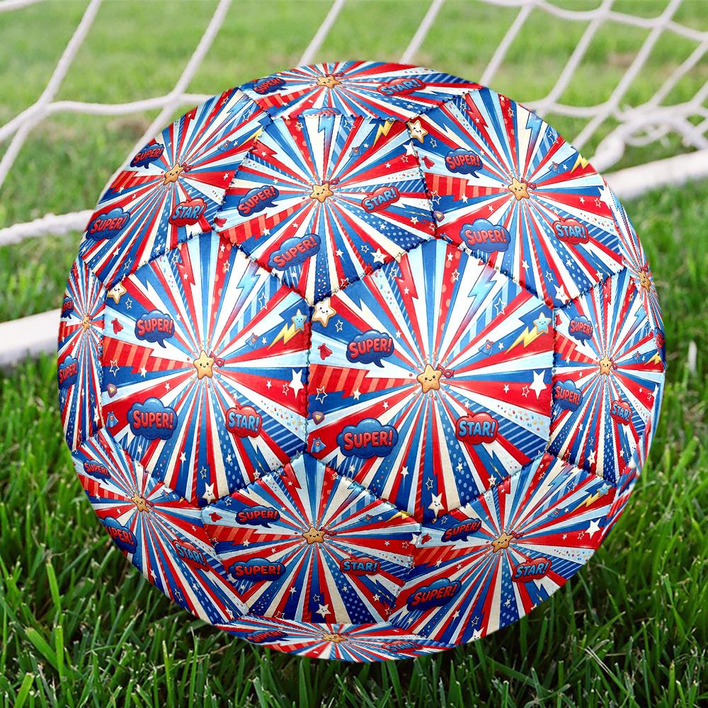 1pc Super Star Energy Themed Soccer Ball, Size 5, Lightweight PVC Material, Outdoor Training Soccer Ball Gift. q62257