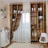 Shade Curtain 3D Fashion Wine Cabinet Curtains For Living Room 2 Elegant Pieces, Shading Window Curtain For Bedroom Decor