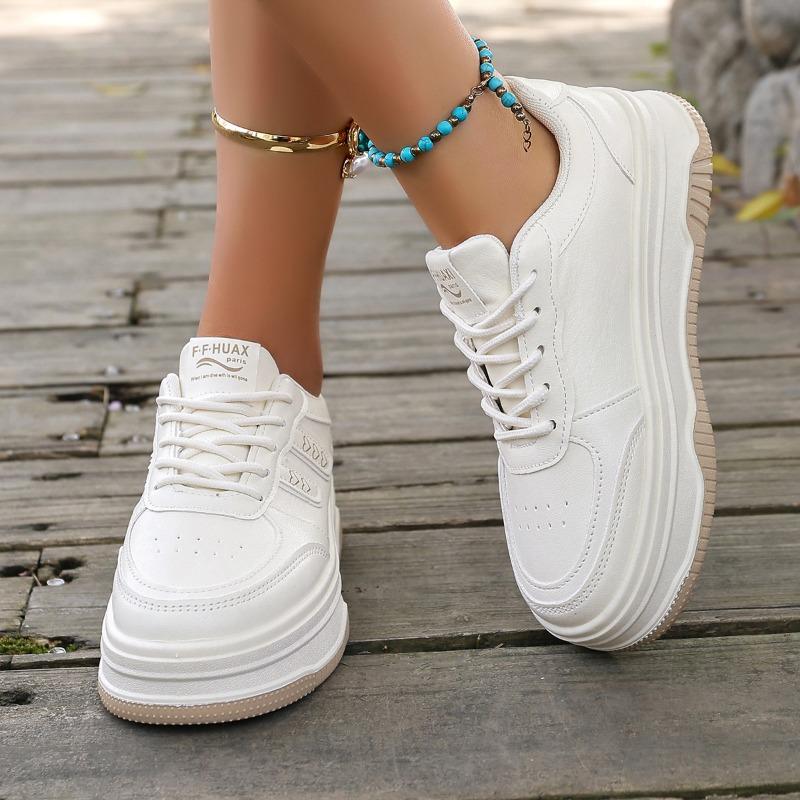 Fashion Hot selling Women's Thick Bottom Platform Sneakers Spring 2025 New Style Versatile Fashionable and beautiful Shoes Sole