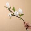 Real Touch Artificial Magnolia Branches Fade-Resistant Floral Art Simulated Orchids 68CM Handmade Silk Magnolia Bouquet