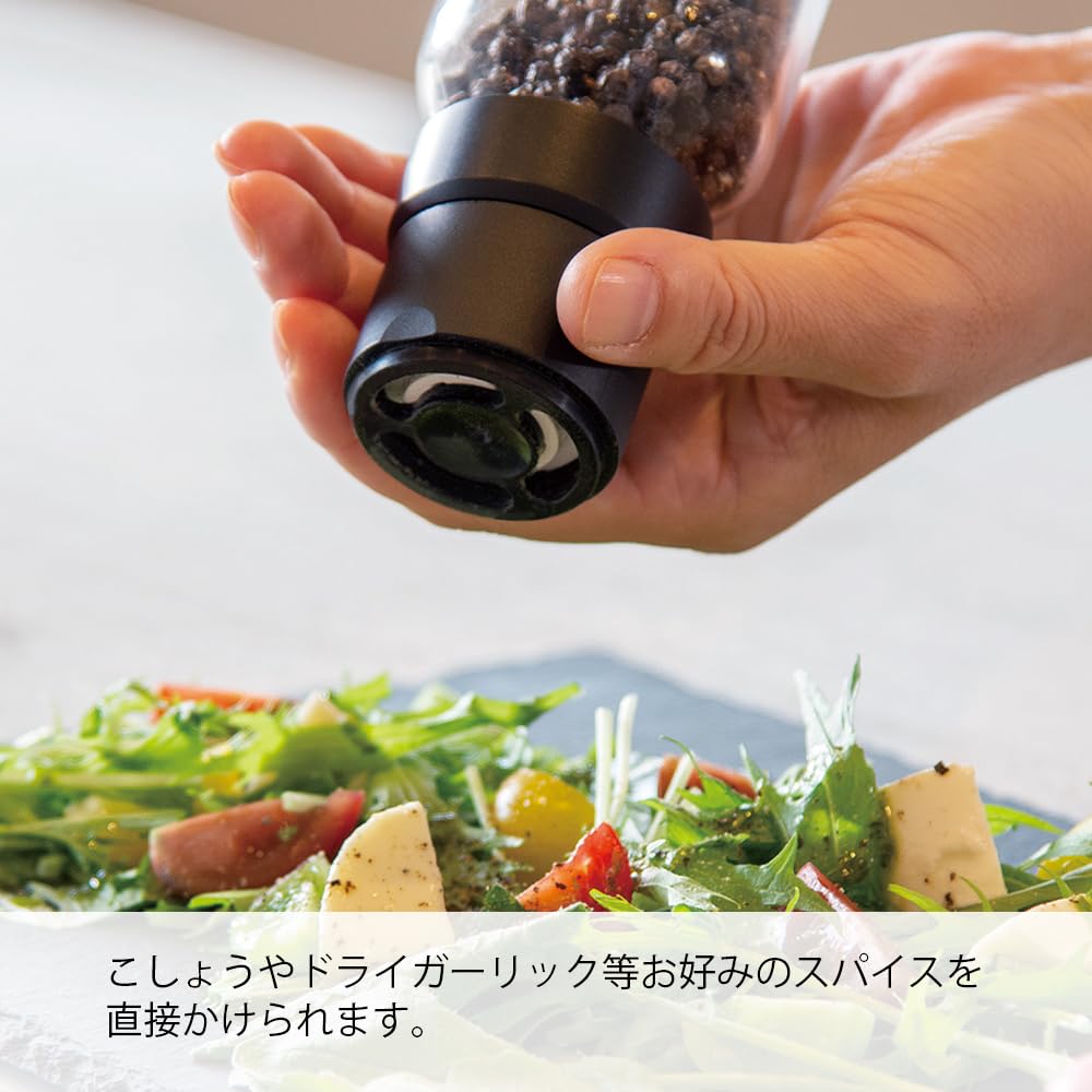 Hario Spice Mill SaltPepper Practical Capacity 150ml Pepper Mill Black SMSN-150-B