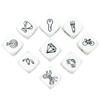 D6 Dice Collection Telling Story Cube High Quality Acrylic 6 Sided Dice Funny Engraved Patterns for Children Education Toys and Games