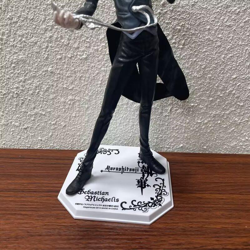 22cm Kuroshitsuji Black Butler Sebastian Michaelis Anime PVC Figure Statue Desktop Decoration Gift
