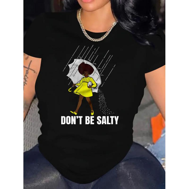 Women Summer Round Collar Cotton Oversize Printed T Shirt - Fashion Short Sleeve Top