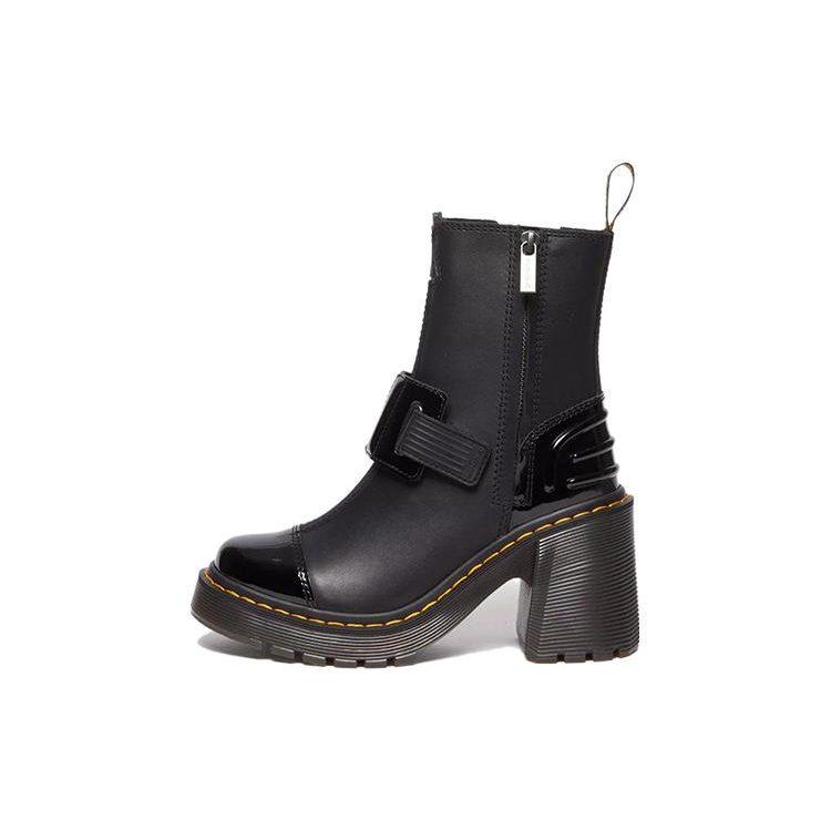 Dr. Martens Dr.Martens Gaya Alternatywna Skóra Botki Chelsea na Obcasie 'Czarne' Damskie 31012001
