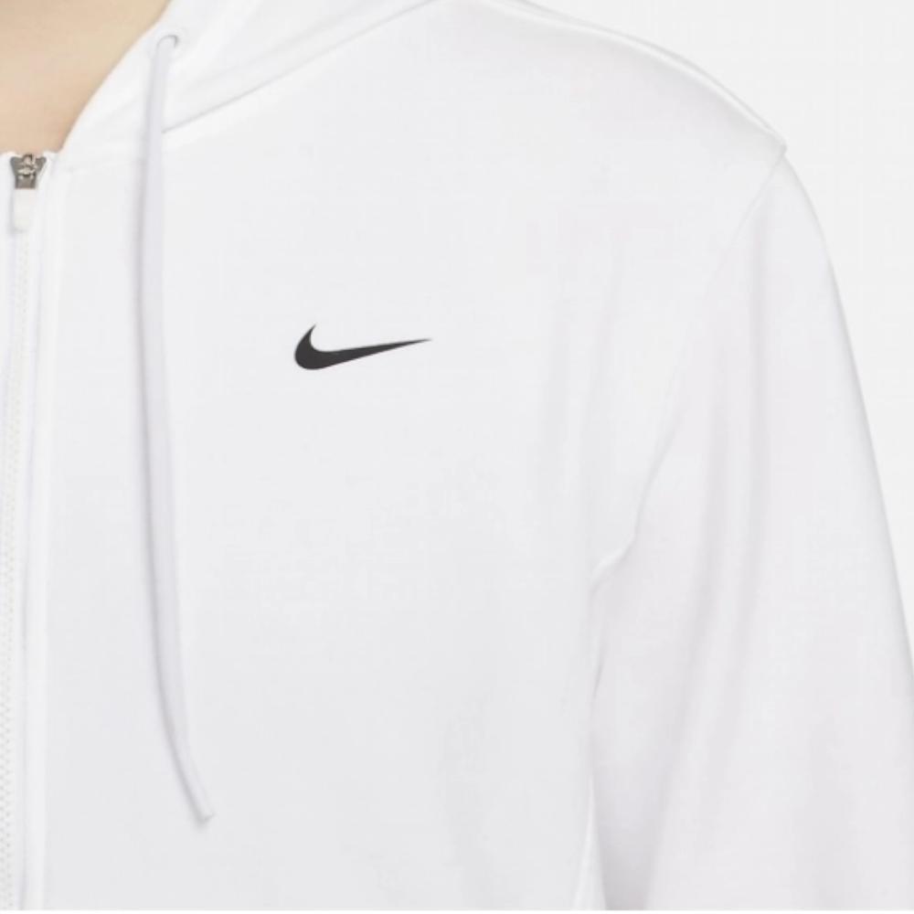 Nike Dri-FIT One Solid Logo Hoodie Women Sweatshirt White FB5198-100