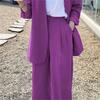 Korean Style 2025 Loose Casual Padded Shoulder Suit Jacket - Multiple Colors