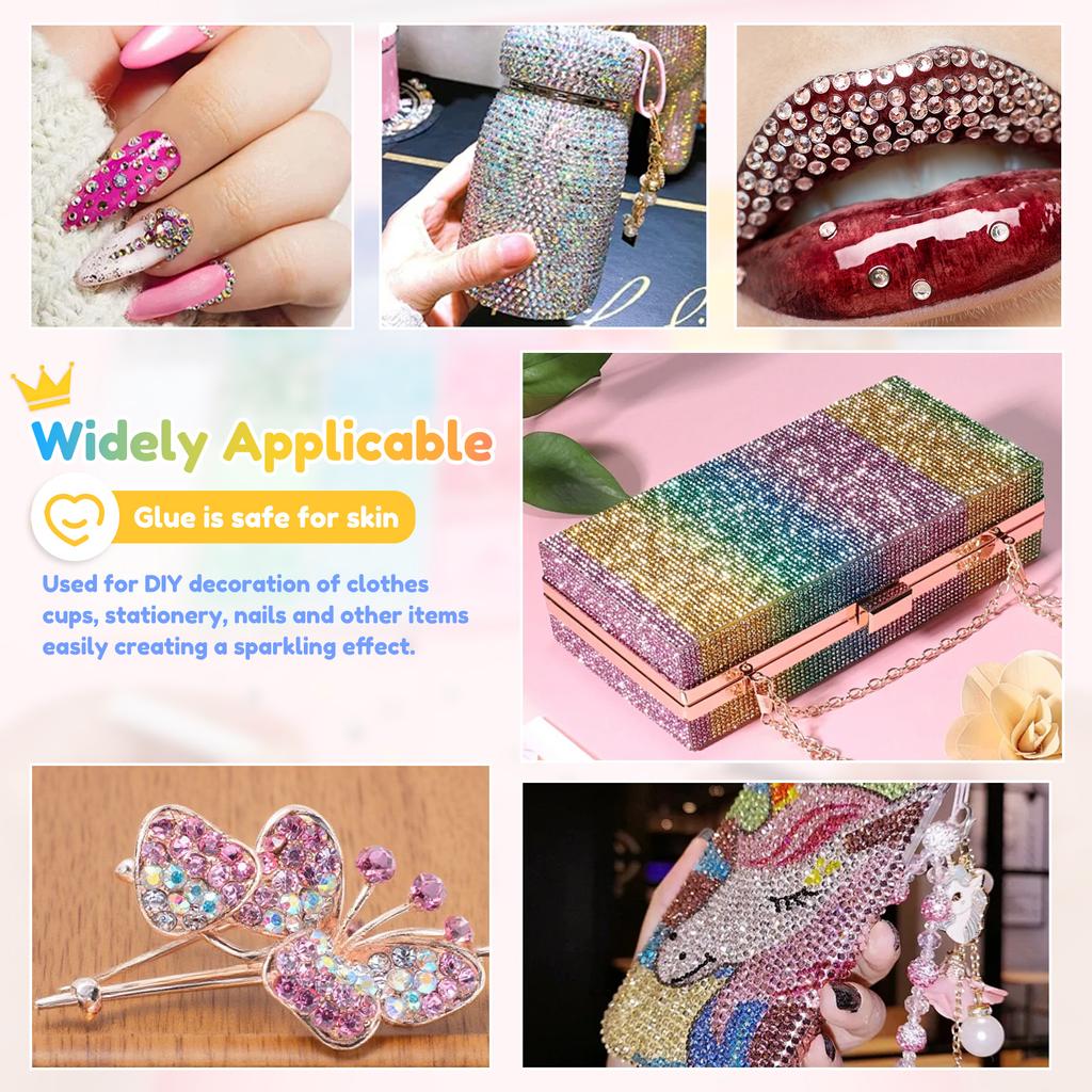 32000pcs Resin Jelly Rhinestones for Bedazzling Mixed-Color 3mm Flatback Gems for Diamond Art Bedazzler Kit for Nail Art Craft