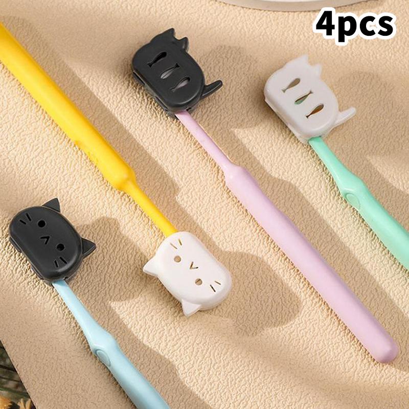 

Plastic Dustproof Head Germproof Protector Caps Travel Hiking Camping Bathroom Accessories Portable Toothbrush Head Cover Clips