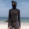 FILA Fitness Fashion Comfortable Simple Sports Training Slim Fit Hooded Knit Jacket Women jackets Black A51W621501FBK