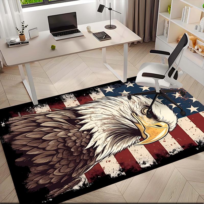 1pc The majestic American bald eagle Carpet Rug for Living Room Bedroom Home Sofa Decoration,Kids play Non-slip Floor Mat