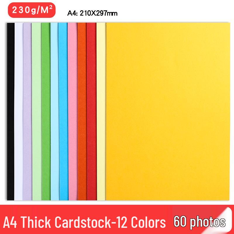 A4 Black & White Thickened Cardstock for Student & Kinder Crafts, 8K/4K/A3 Drawing Paper