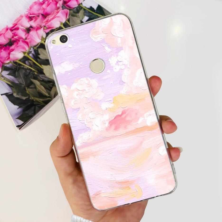 For Huawei P8 Lite 2017 Case Honor 8 Lite Luxury Painted Cover Clear Silicone Soft TPU Phone Case For Huawei GR3 2017 Back Cover