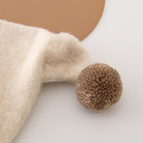 Kinderhut Plüschball Deko Schnürung Warm Elastisch Wintermütze Bequem Locker